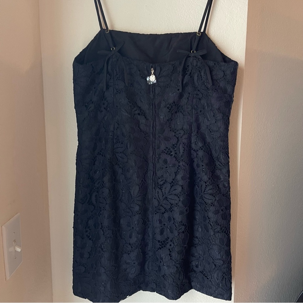 Lilly Pulitzer Maret Lace Dress Noir Size 14 - Picture 5 of 16